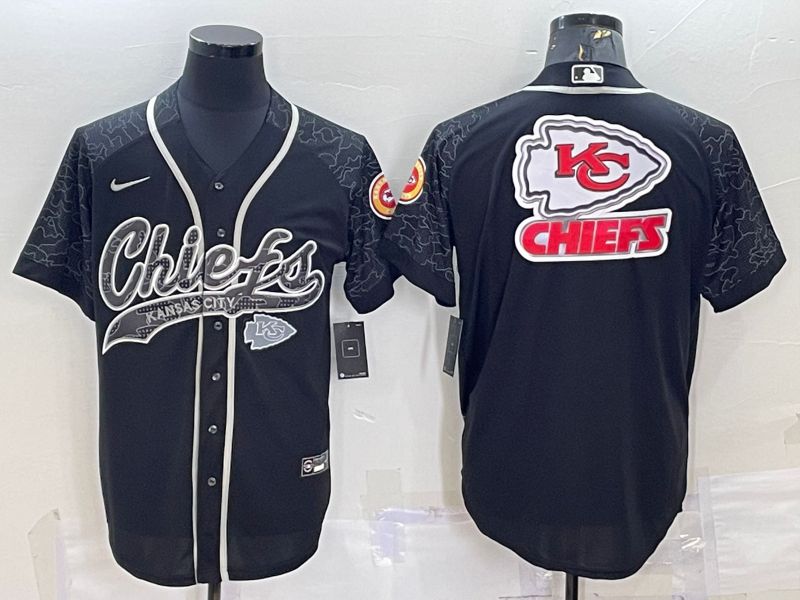 Men Kansas City Chiefs Blank Black Reflector 2022 Nike Limited NFL Jerseys